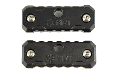 MDT Exterior Forend Weights |  .35lbs Each/.70lbs Total |  Nitride Finish |  Black |  Case Hardened 1018 Steel |  Fits M-lok |  Includes (2) Individual Weights