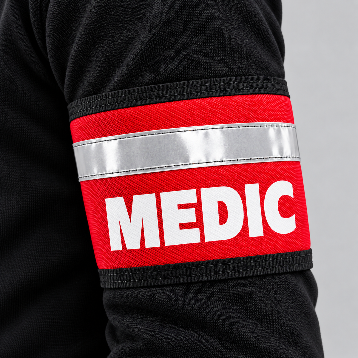 Red Medic Armband with reflective