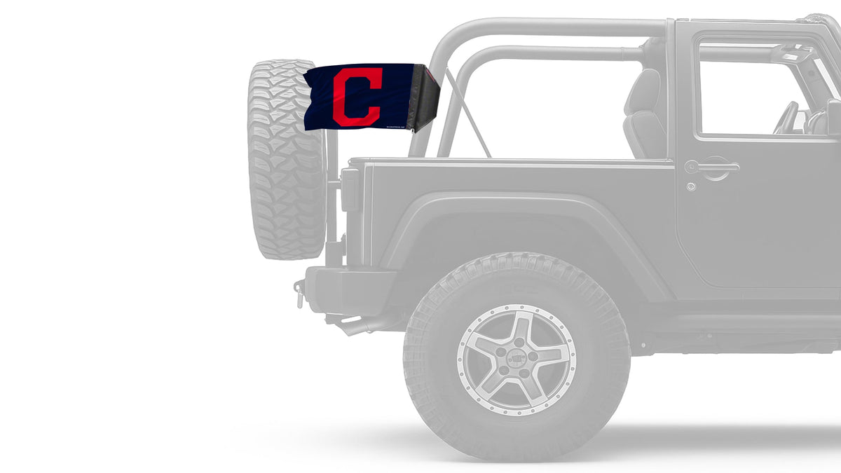 Cleveland Indians 11"x17" Forever Wave Flag for Jeep Wrangler YJ 1986-1995