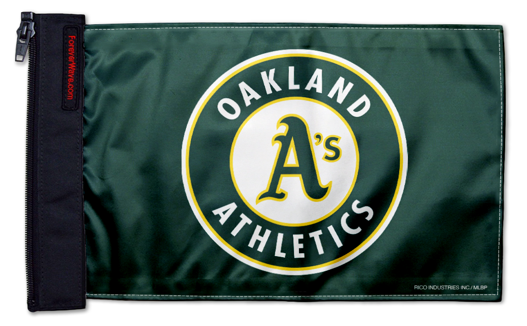 Oakland A's 11"x17" Forever Wave Flag for Jeep Wrangler LJ 2003-2006