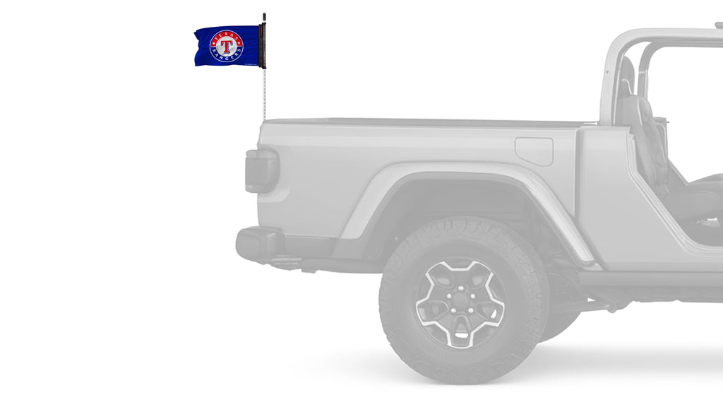 Texas Rangers 11"x17" Forever Wave Flag for Jeep Wrangler YJ 1986-1995