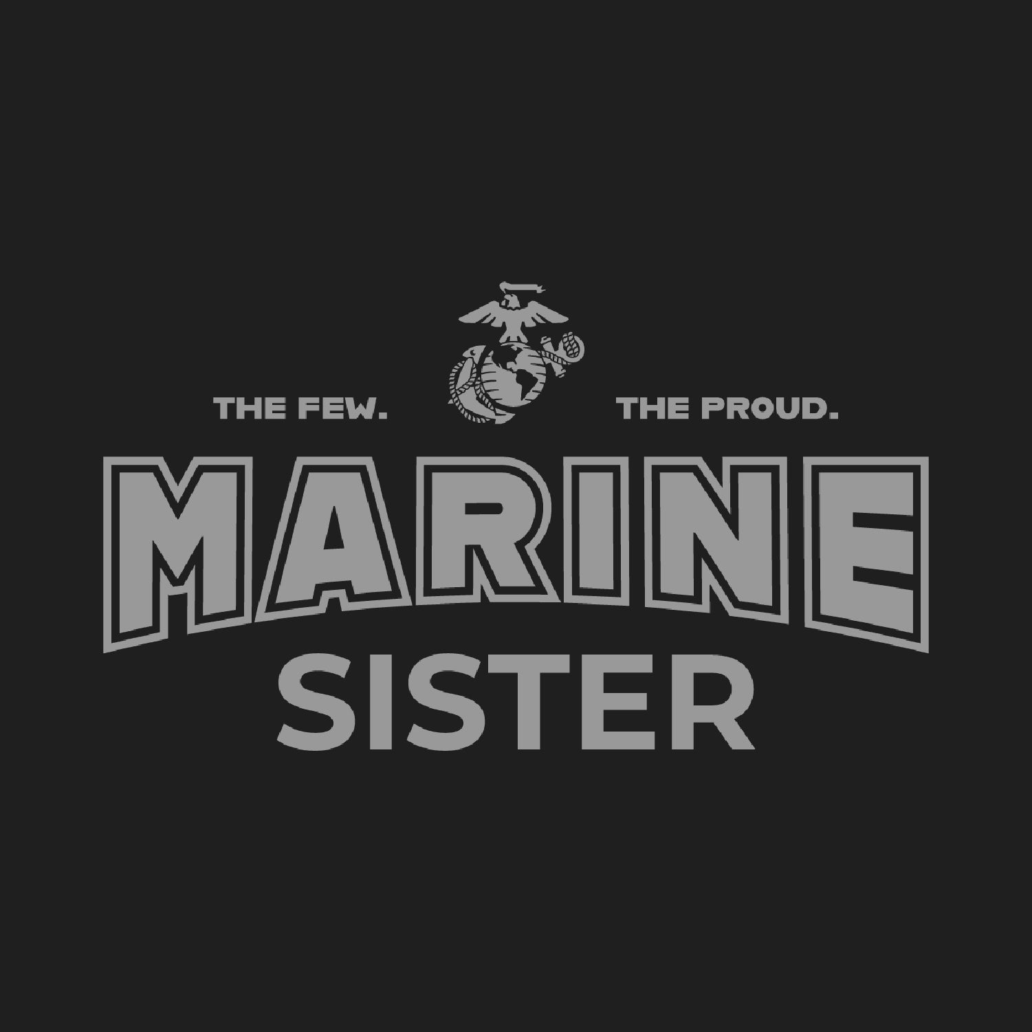 Marines Sister Crewneck (Black)