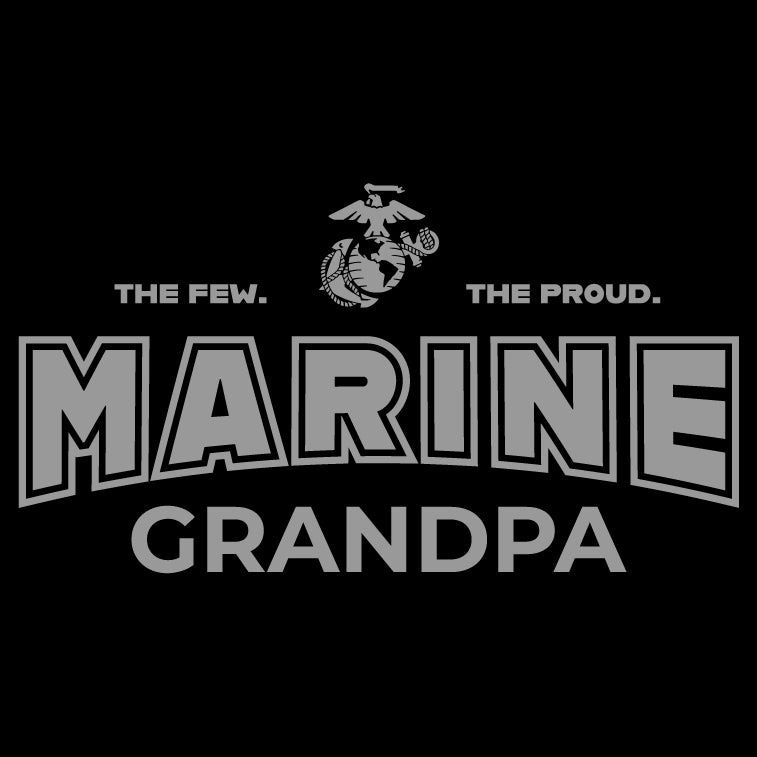 Marines Grandpa T-Shirt (Black)