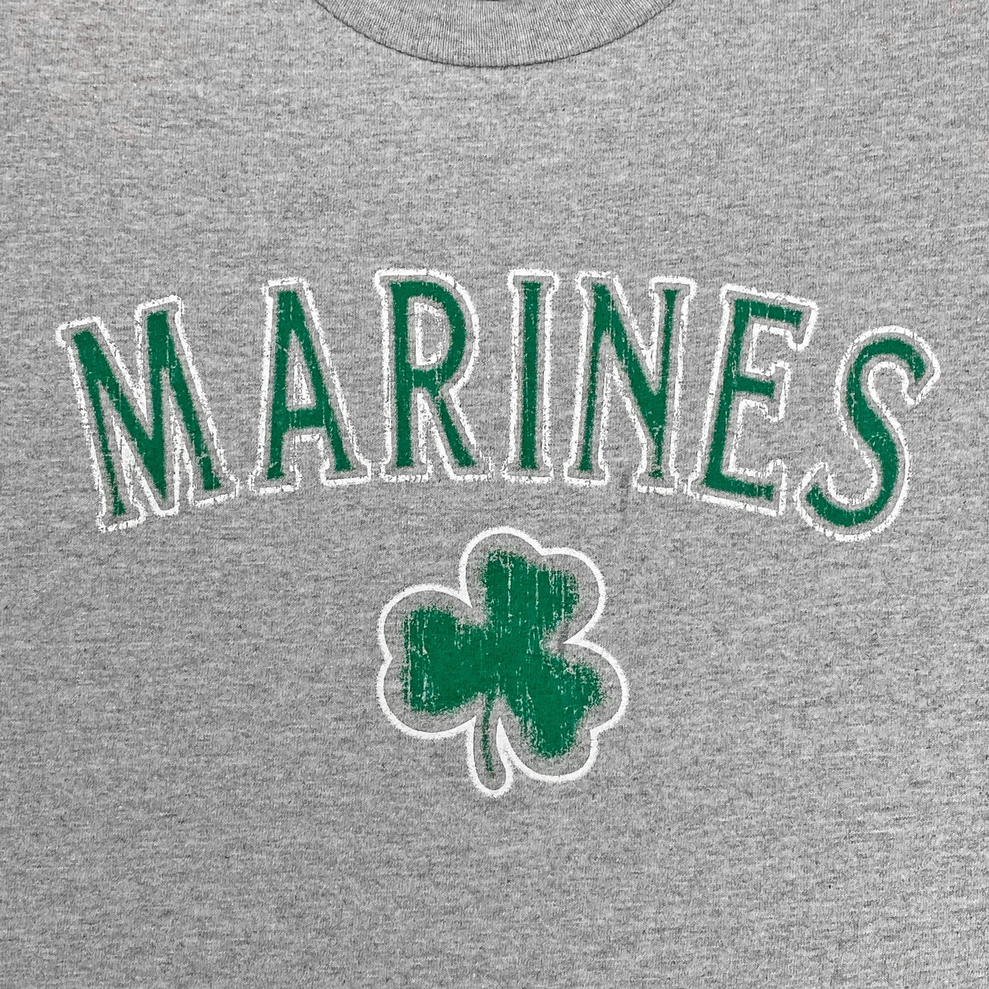 Marines Distressed Shamrock T-Shirt (Grey)