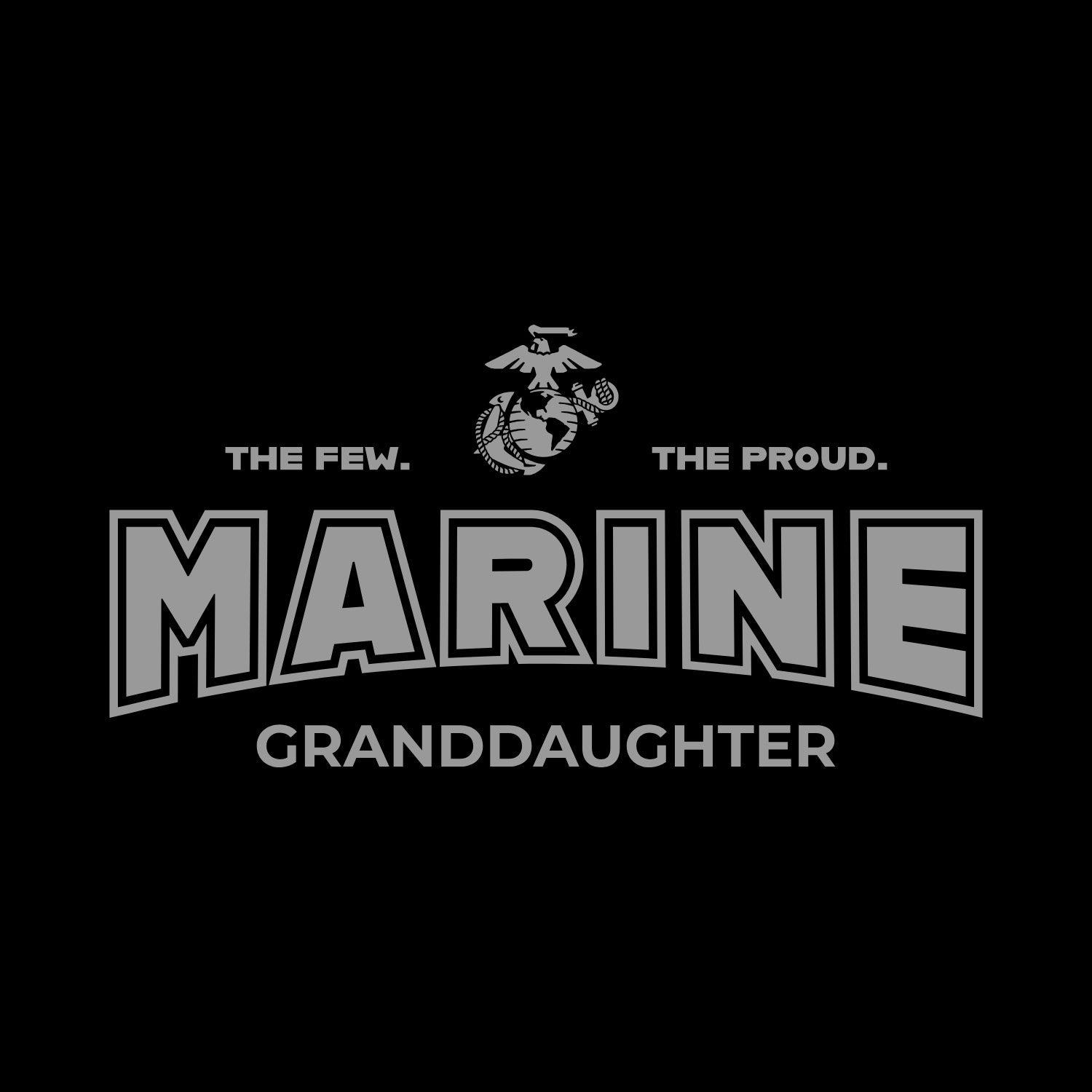 Marines Granddaughter Youth Hood (Black)