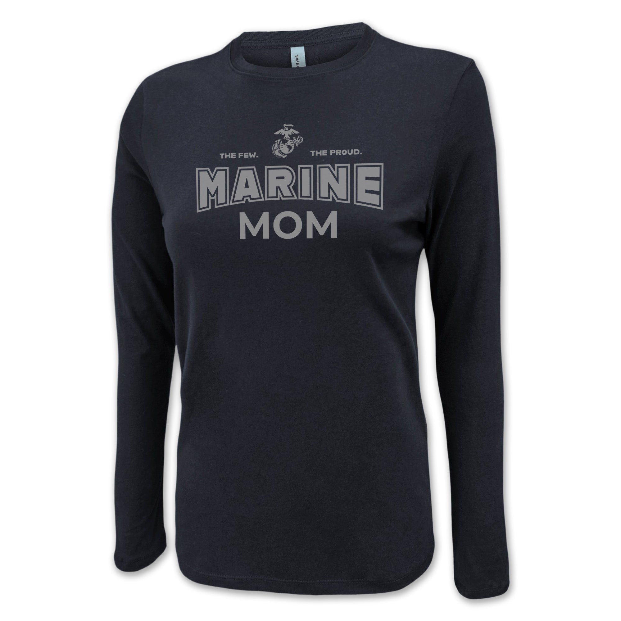 Marines Mom Women's Long Sleeve T-Shirt (Black)