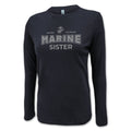 Marines Sister Women's Long Sleeve T-Shirt (Black)