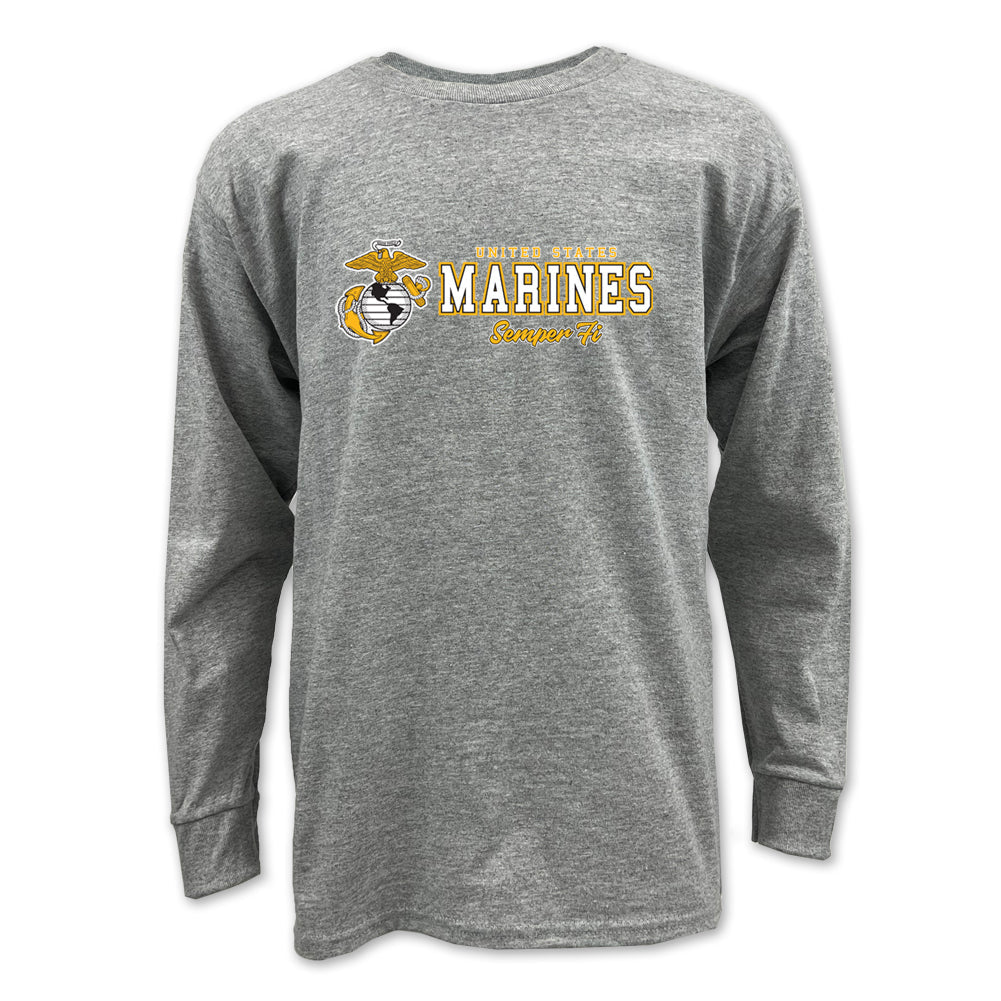Marines Youth Semper Fi Chest Print Long Sleeve T-Shirt
