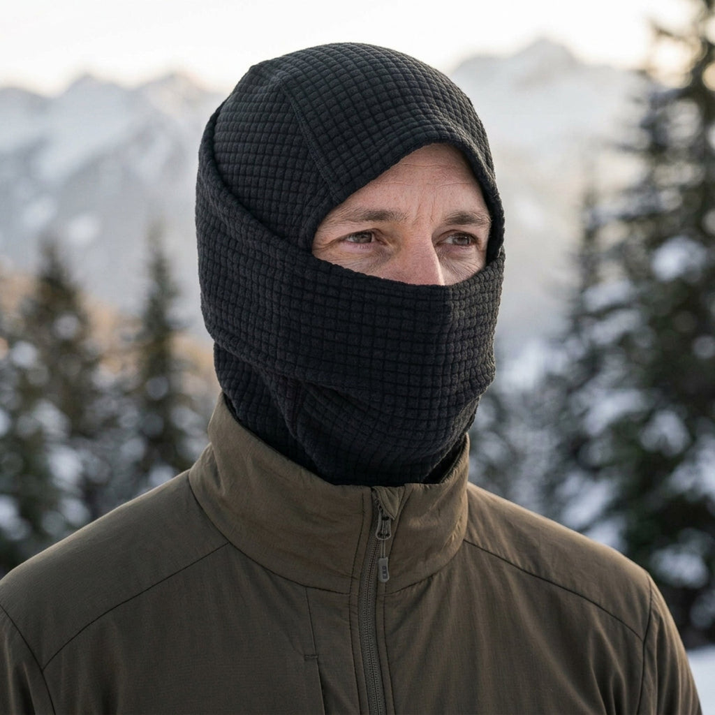 Grid Fleece Balaclava Hood