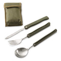 Mil-Tec | Folding Utensils 3pcs | OD Pouch