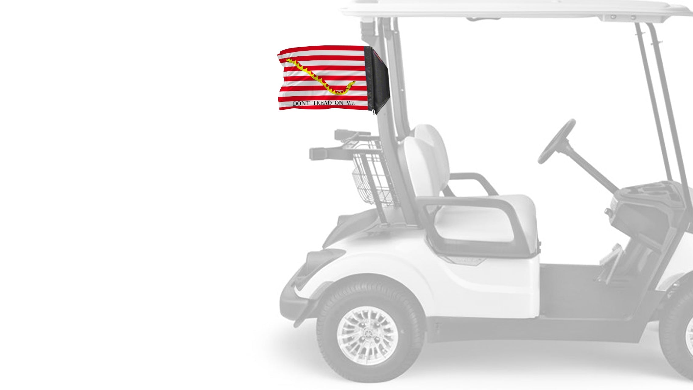 1st Navy Jack 12"x18" Forever Wave Flag for Golf Carts