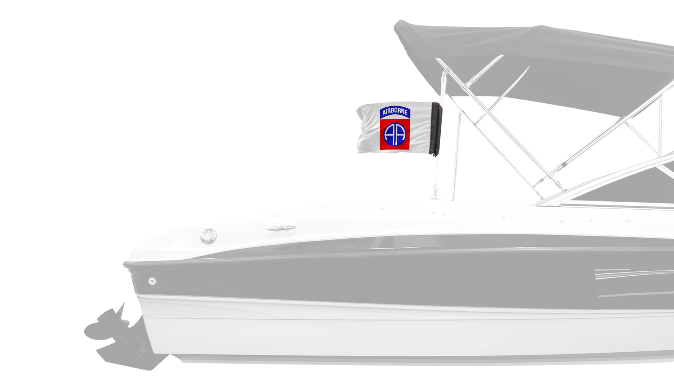 Airborne 82nd Division 12"x18" Forever Wave Flag for Boats