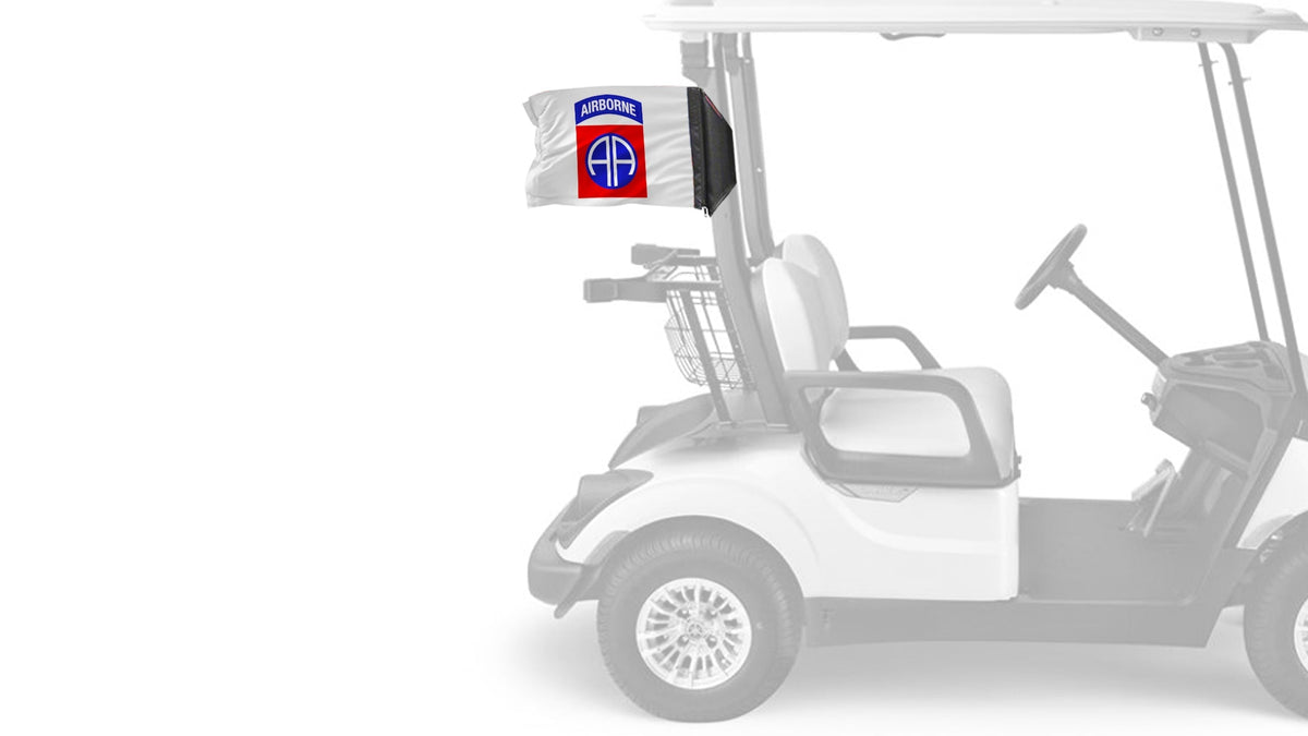 Airborne 82nd Division 12"x18" Forever Wave Flag for Golf Carts