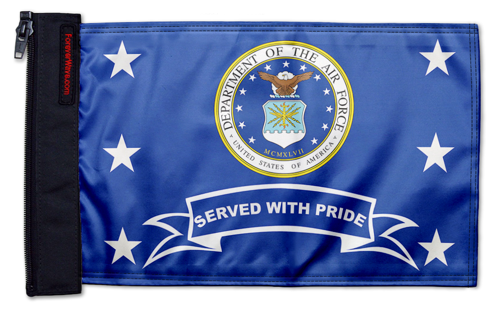 Air Force Served With Pride 12"x18" Forever Wave Flag