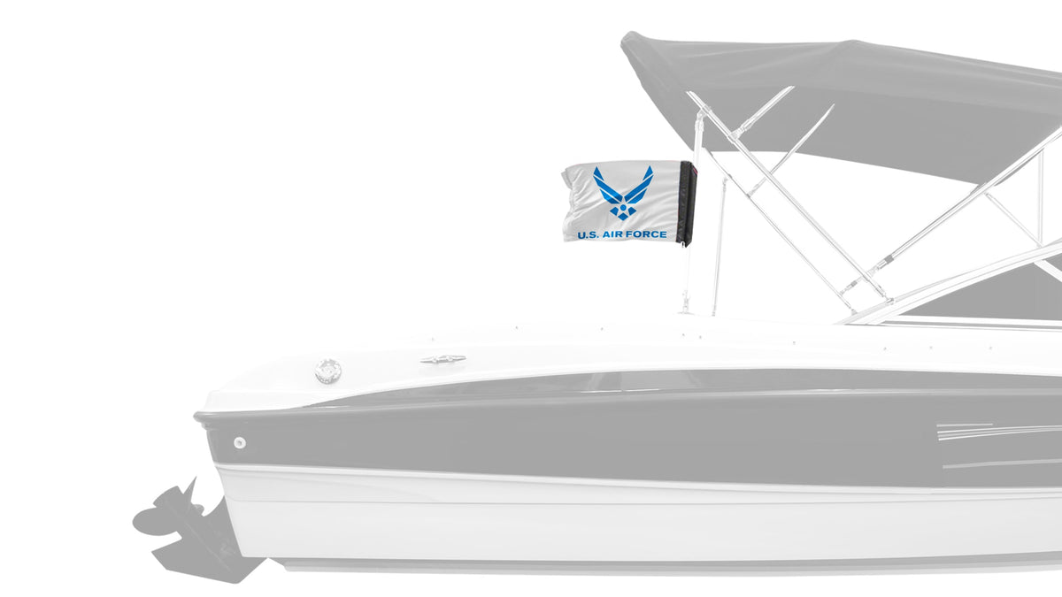 Air Force White 12"x18" Forever Wave Flag