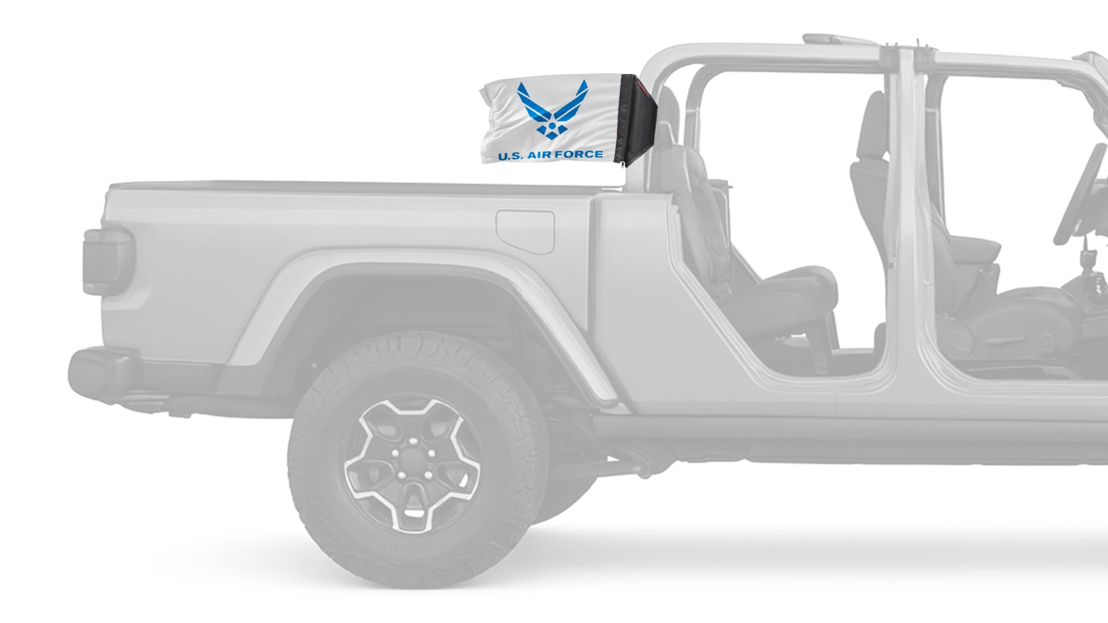 Air Force White 12"x18" Forever Wave Flag