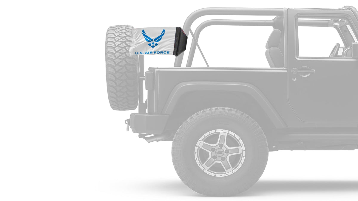 Air Force White12"x18" Forever Wave Flag for Jeep Wrangler JKU 4-Door 2007-2018
