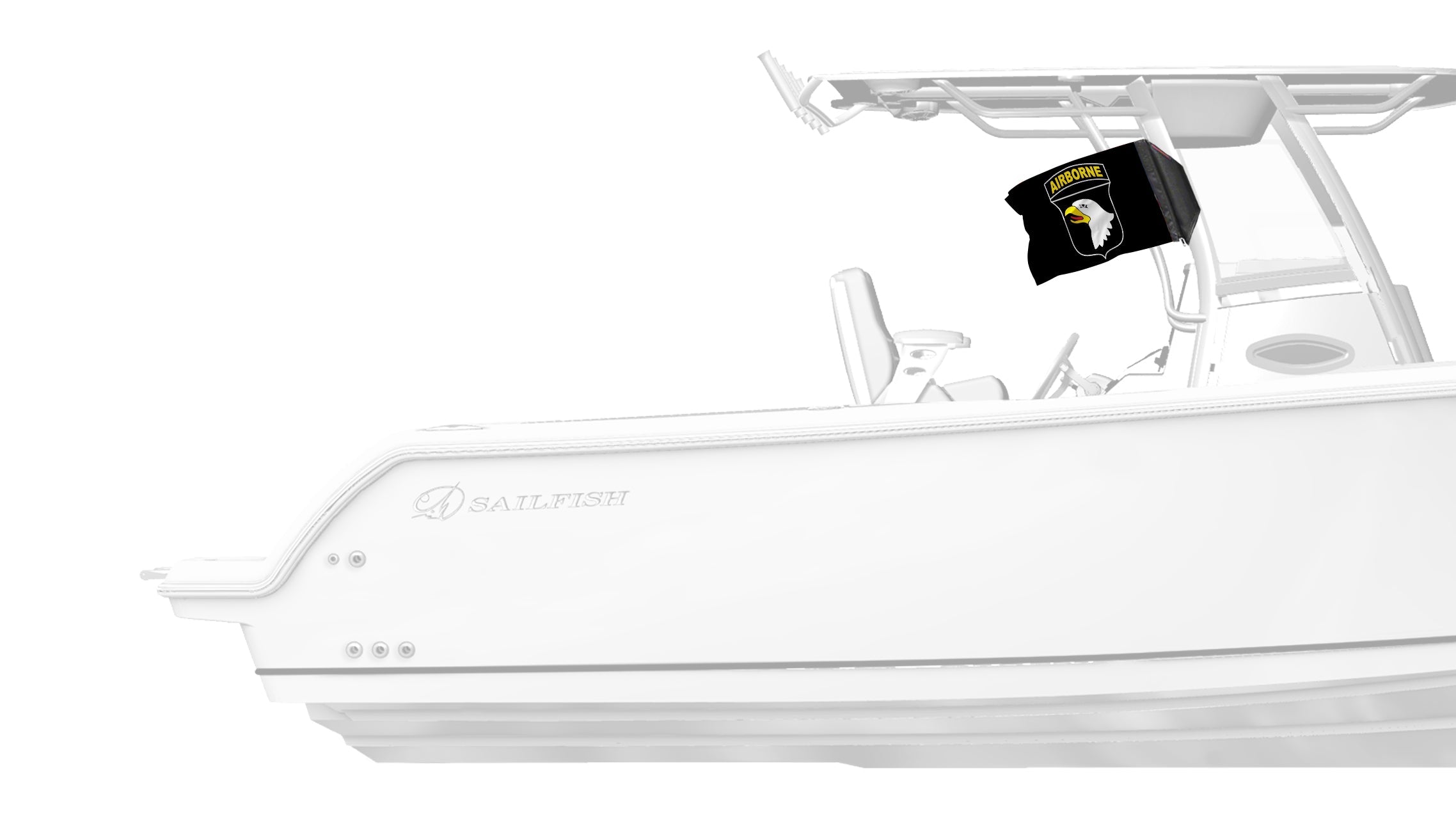 Airborne 101st Division 12"x18" Forever Wave Flag for Boats