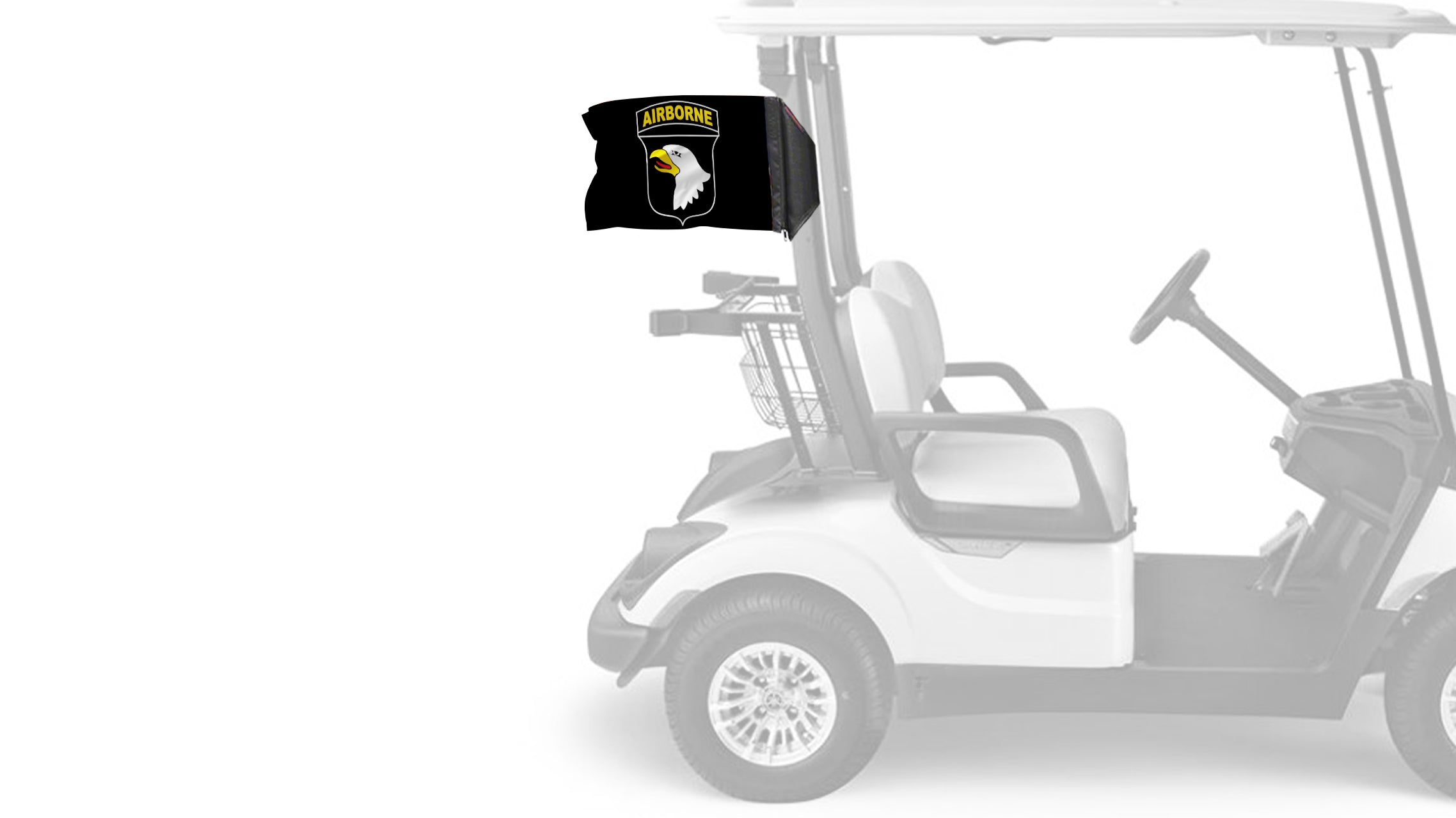 Airborne 101st Division 12"x18" Forever Wave Flag for Golf Carts