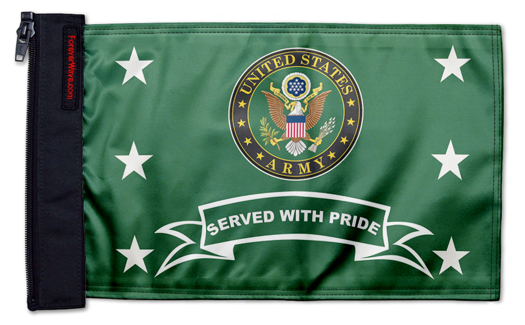 Army Served With Pride 12"x18" Forever Wave Flag