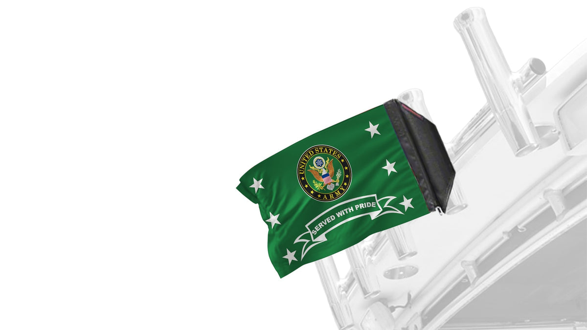 Army Served With Pride 12"x18" Forever Wave Flag for Boats