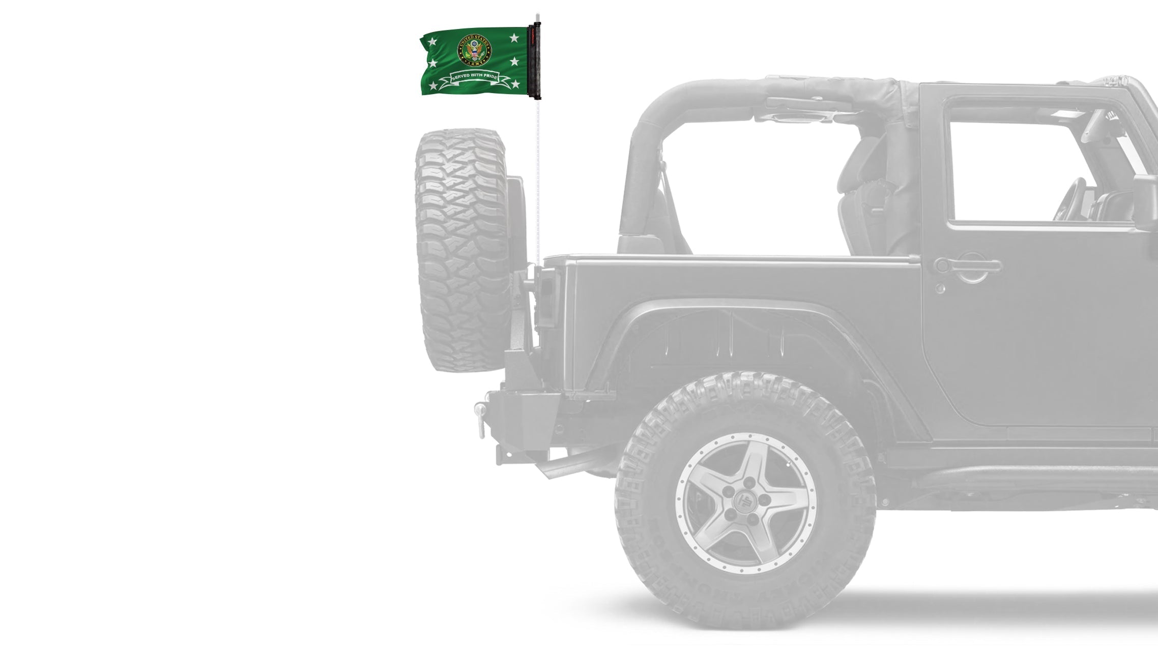 Army Served With Pride 12"x18" Forever Wave Flag for Bronco