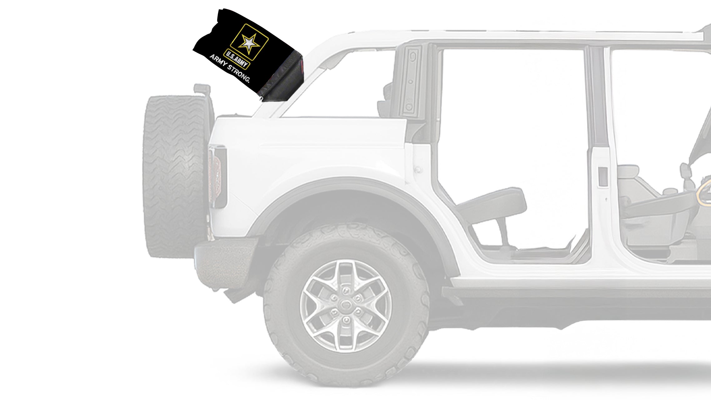 Army Strong 12"x18" Forever Wave Flag for Bronco