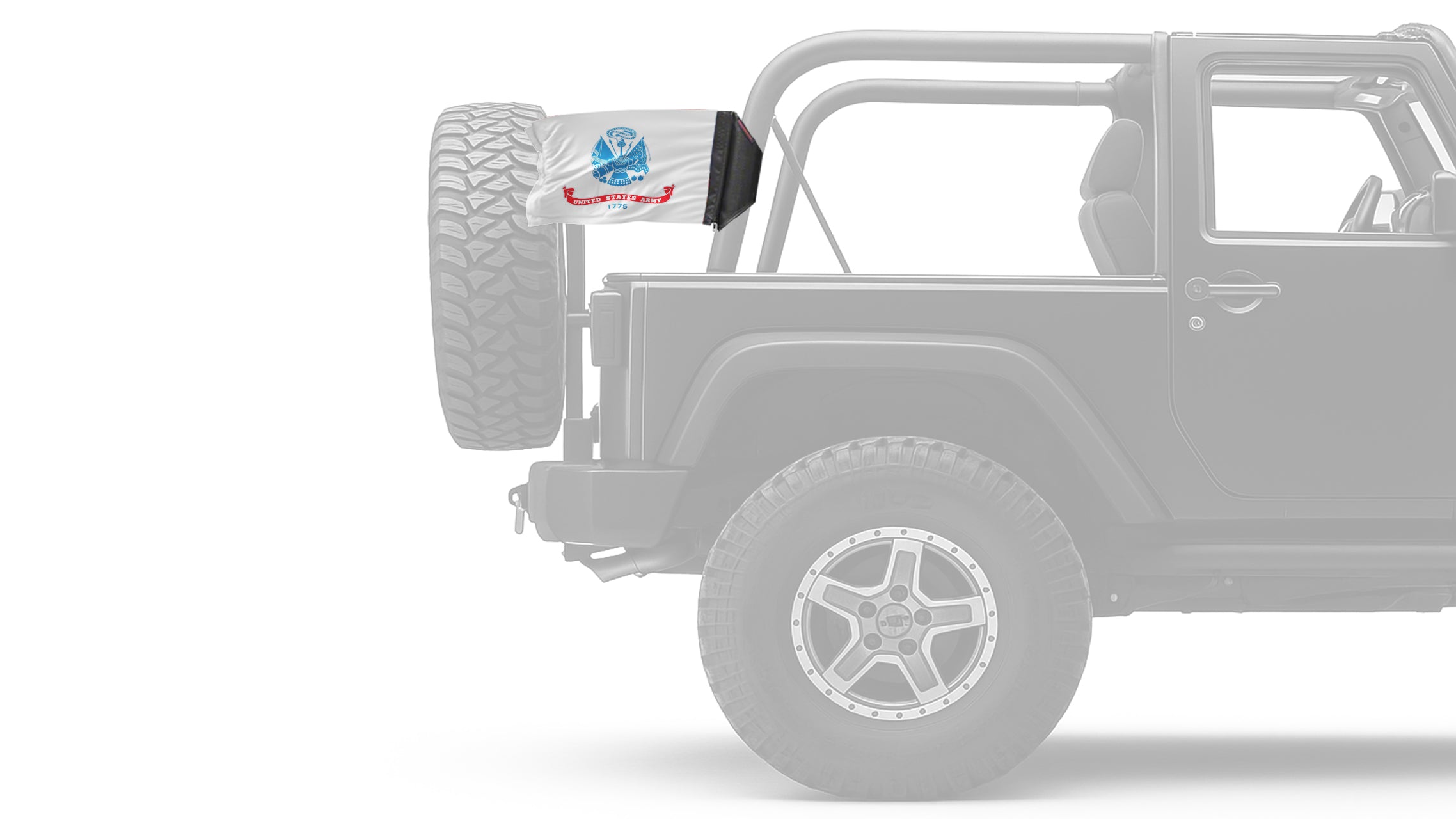 Army 12"x18" Forever Wave Flag for Jeep Wrangler TJ 1996-2006
