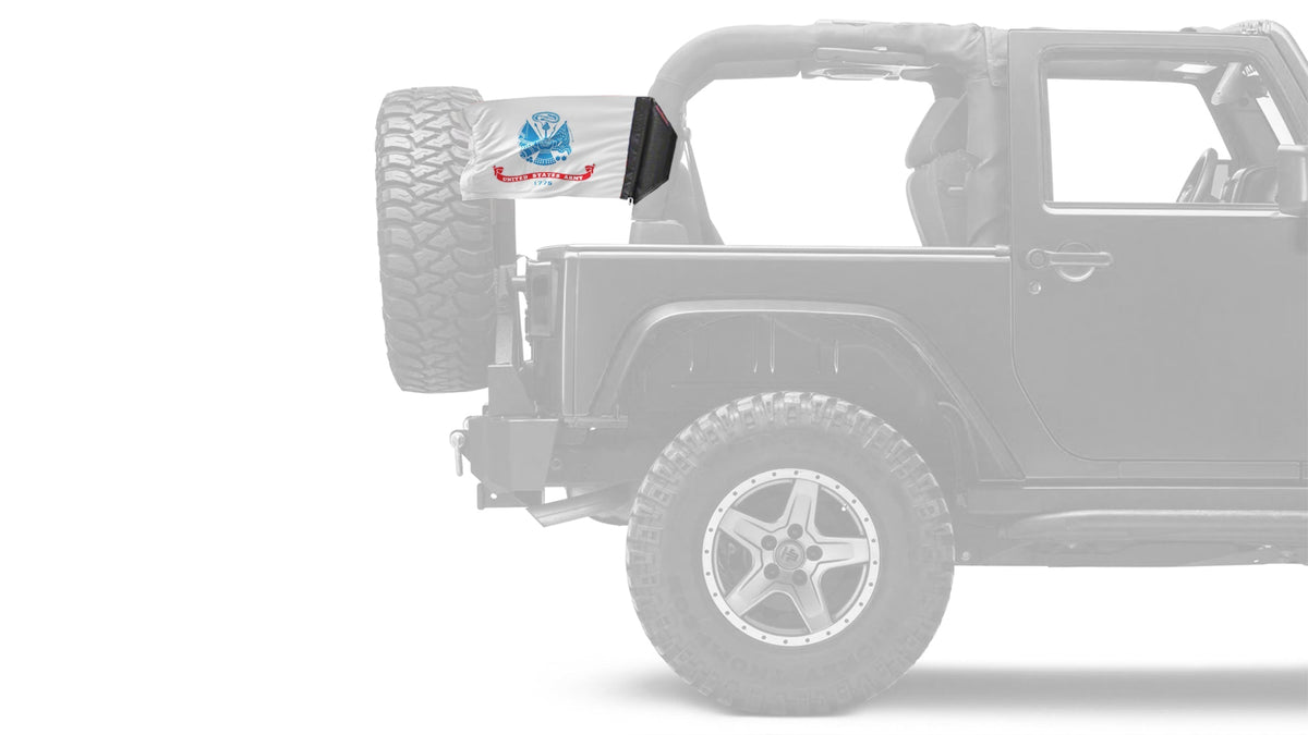Army 12"x18" Forever Wave Flag for Jeep Wrangler YJ 1986-1995