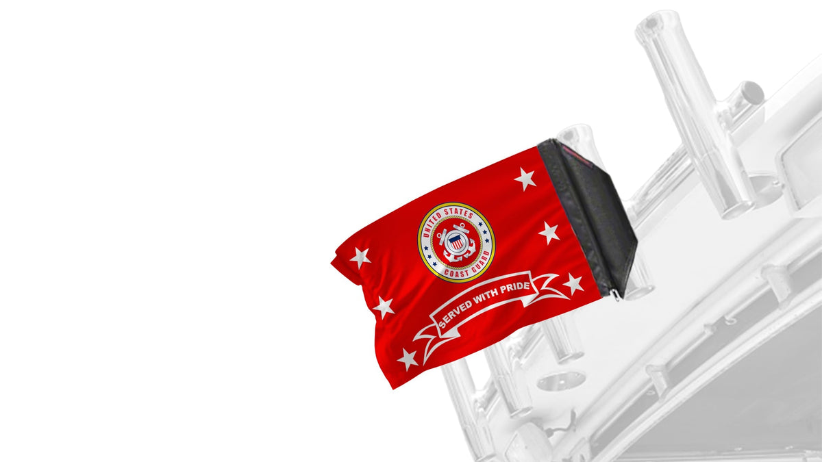Coast Guard Served With Pride 12"x18" Forever Wave Flag for Boats