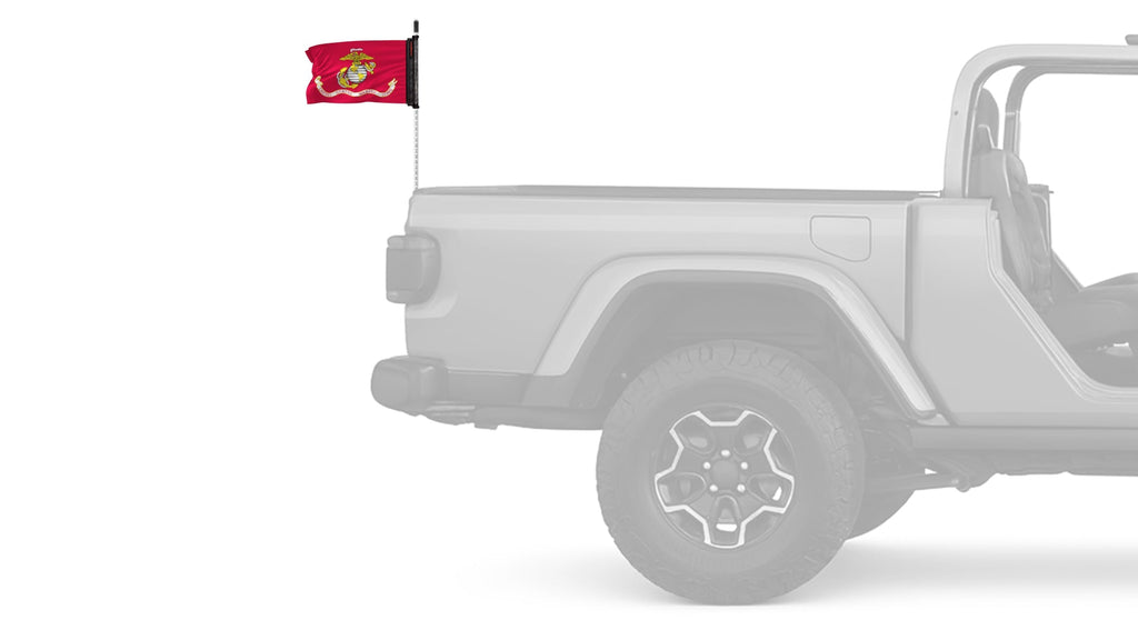 Marines 12"x18" Forever Wave Flag for Jeep Wrangler TJ 1996-2006