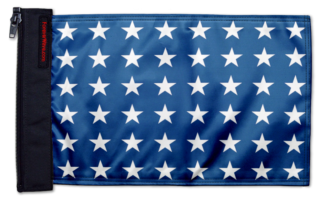 Naval Jack 12"x18" Forever Wave Flag for Golf Carts