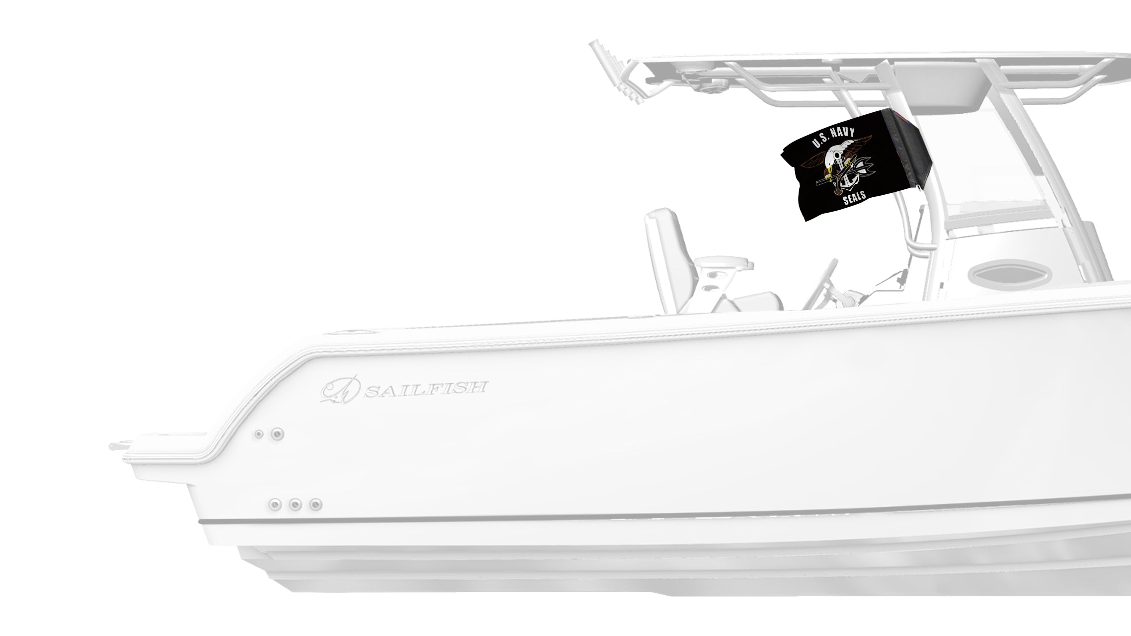 Navy Seals 12"x18" Forever Wave Flag for Boats