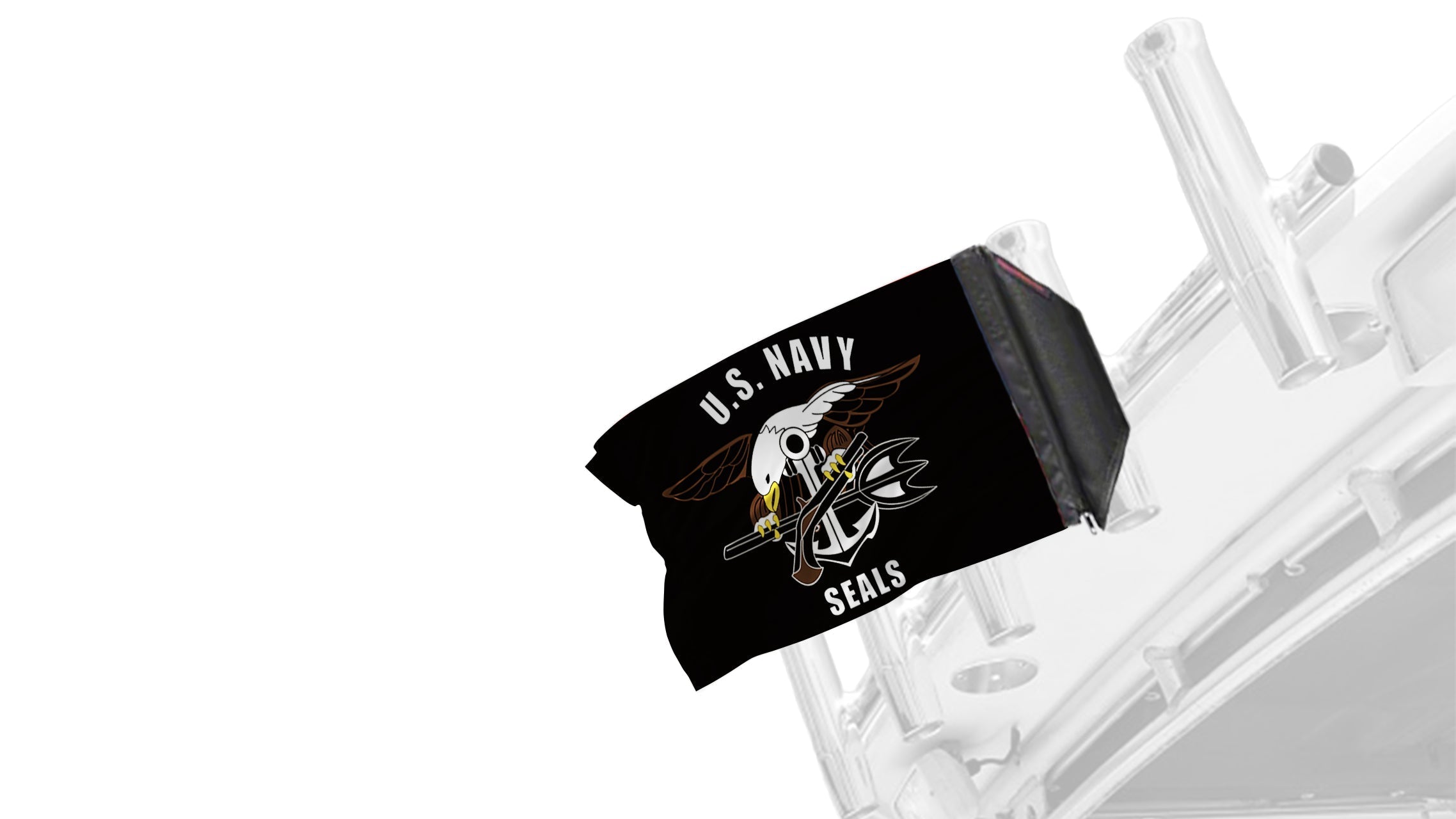 Navy Seals 12"x18" Forever Wave Flag for Boats