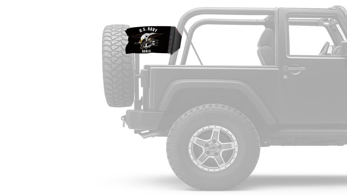 Navy Seals 12"x18" Forever Wave Flag for Jeep Wrangler TJ 1996-2006
