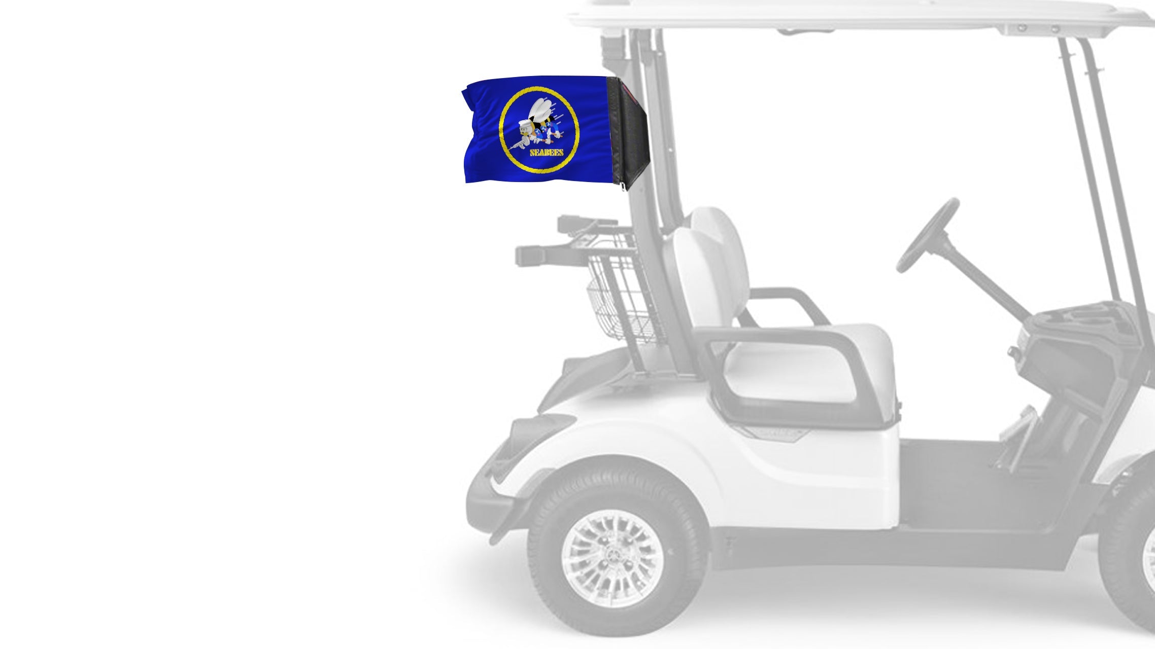 Navy Seabees 12"x18" Forever Wave Flag