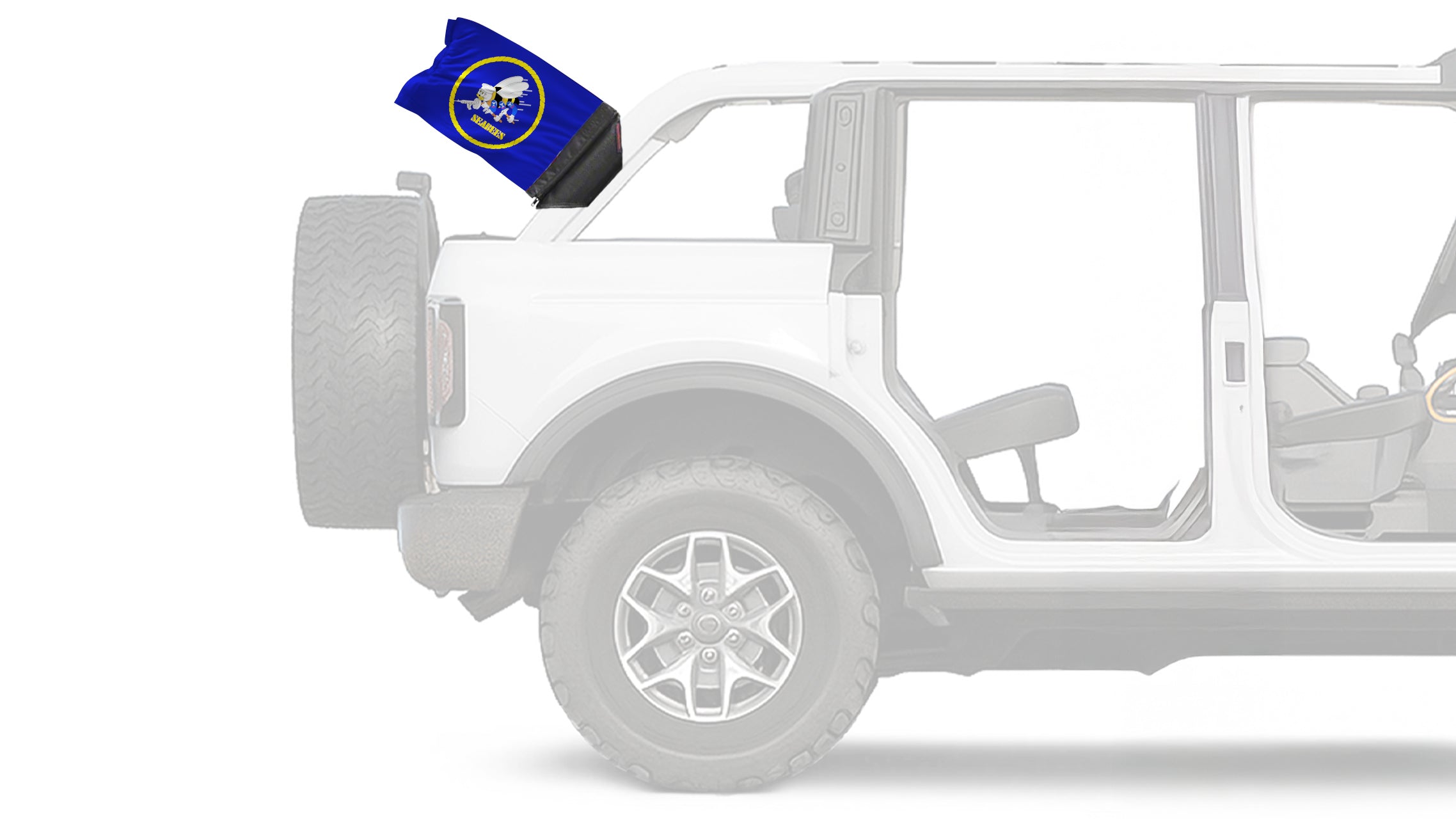 Navy Seabees 12"x18" Forever Wave Flag