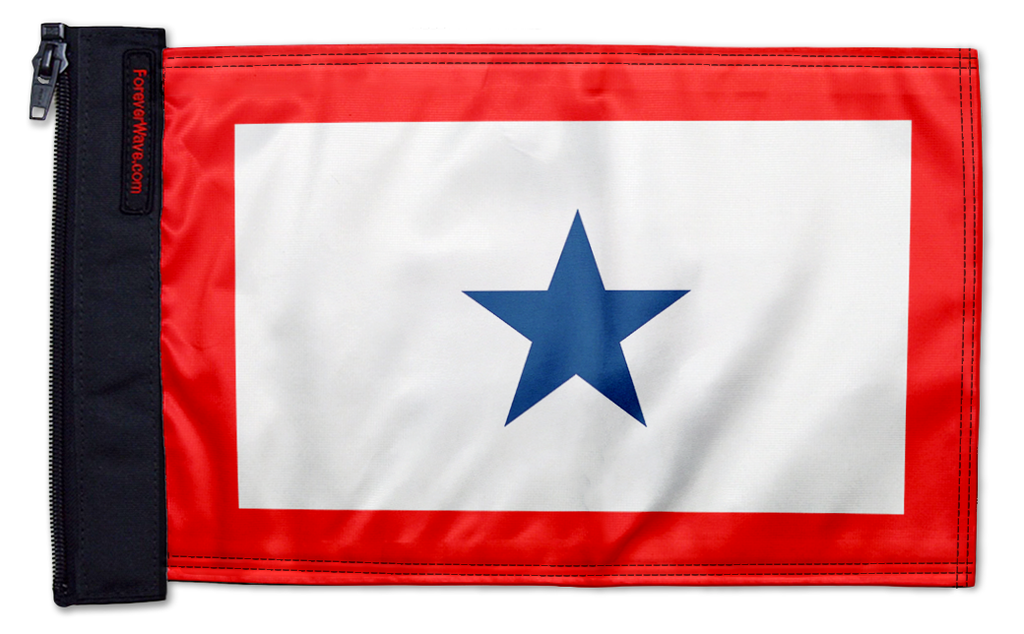 Service Flag Blue Star12"x18" Forever Wave Flag