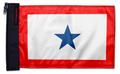 Service Blue Star12"x18" Forever Wave Flag for Golf Carts
