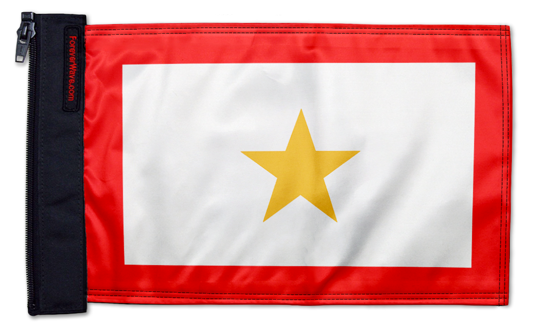 Service Gold Star12"x18" Forever Wave Flag for Golf Carts