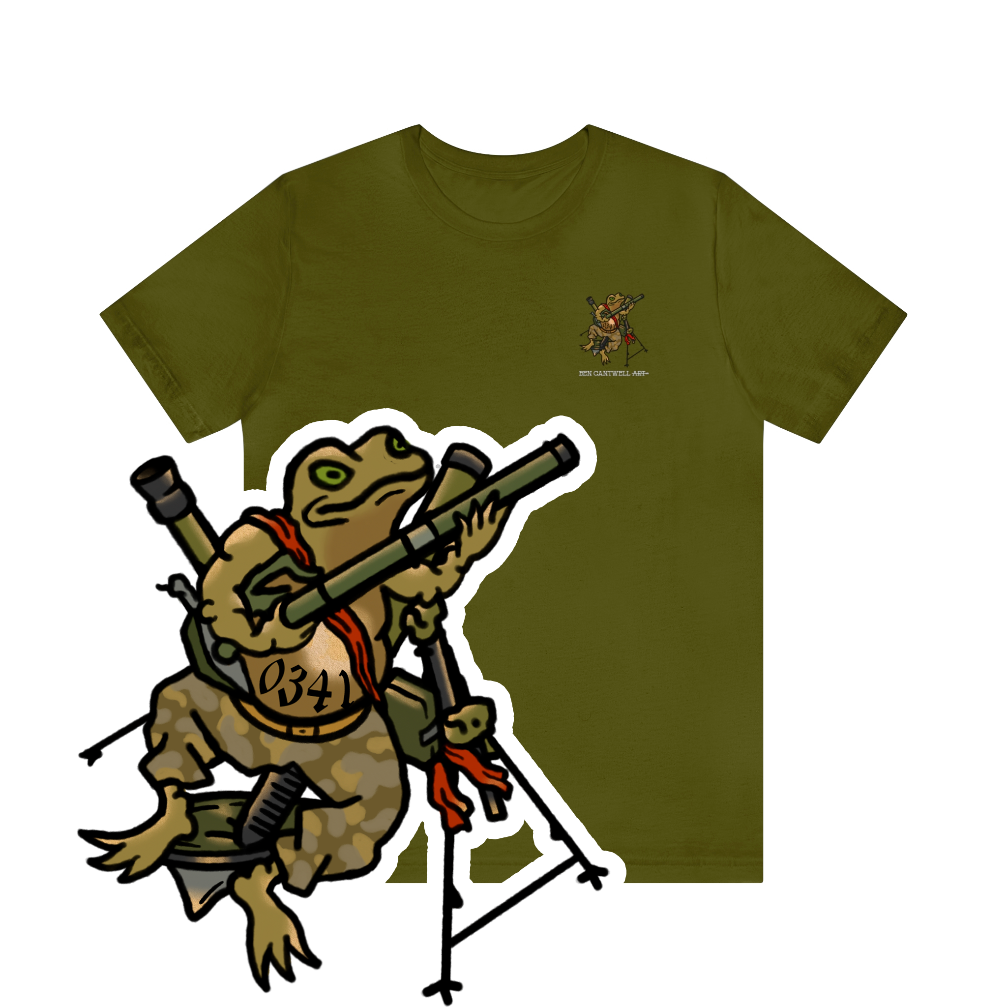 Mortar Frog - Front Print - Short Sleeve Tee