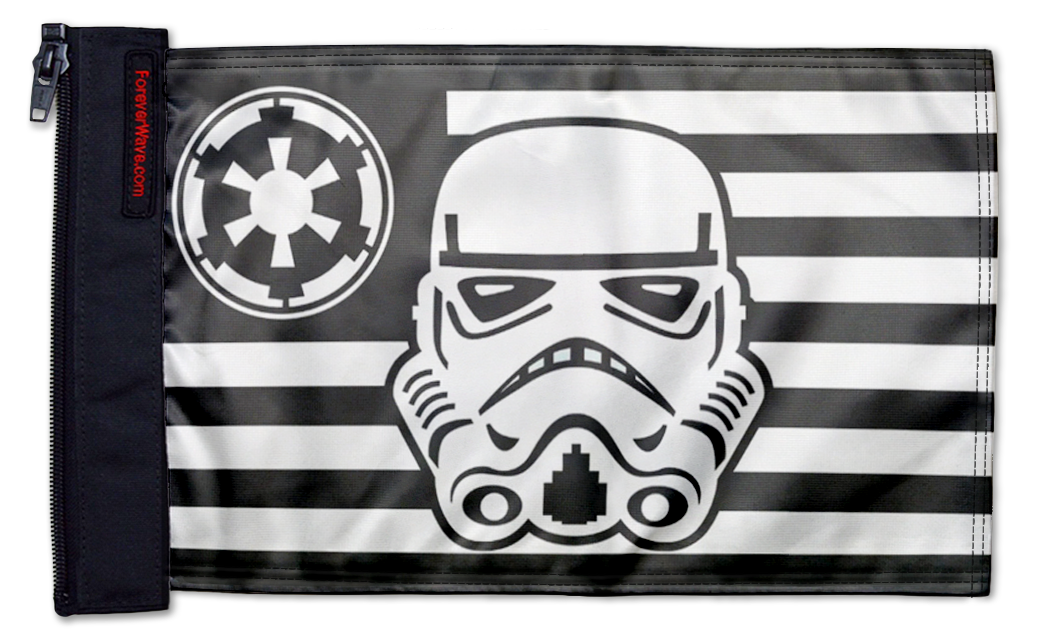 Star Wars Stormtrooper Imperial 12"x18" Forever Wave Flag
