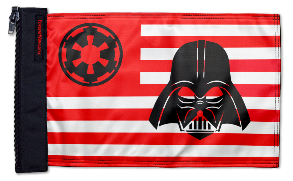Star Wars Vader Imperial 12"x18" Forever Wave Flag for Jeep Wrangler JK 2-Door 2007-2018