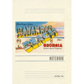 Vintage Lined Notebook Greetings from Savannah Beach - Paperback