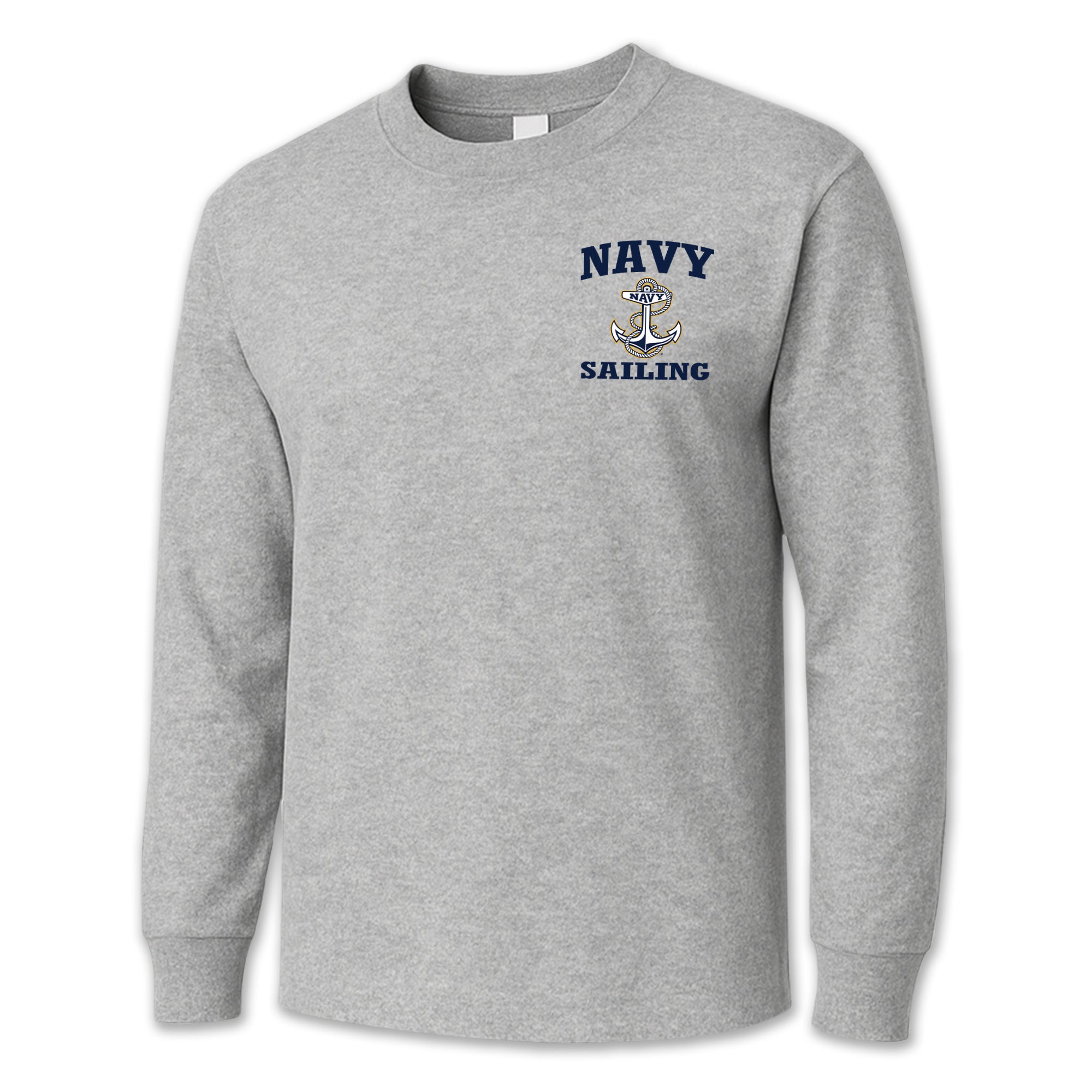 Navy Anchor Sailing Long Sleeve T-Shirt