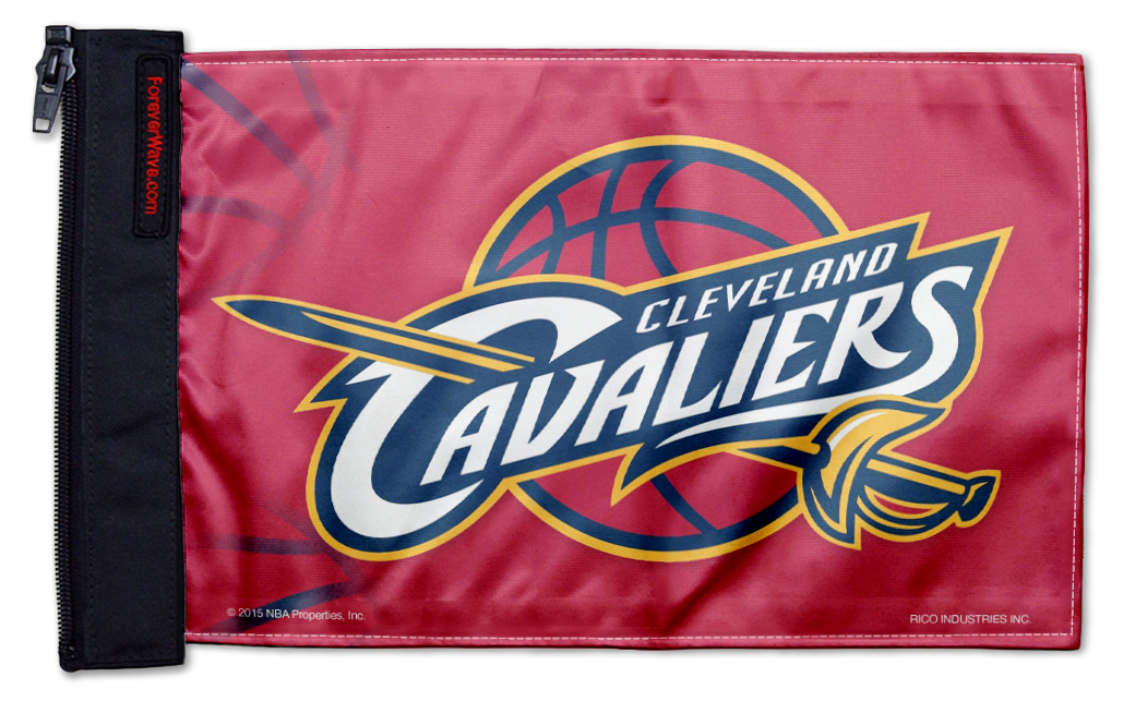 Cleveland Cavaliers 11"x17" Forever Wave Flag for Jeep Wrangler TJ 1996-2006