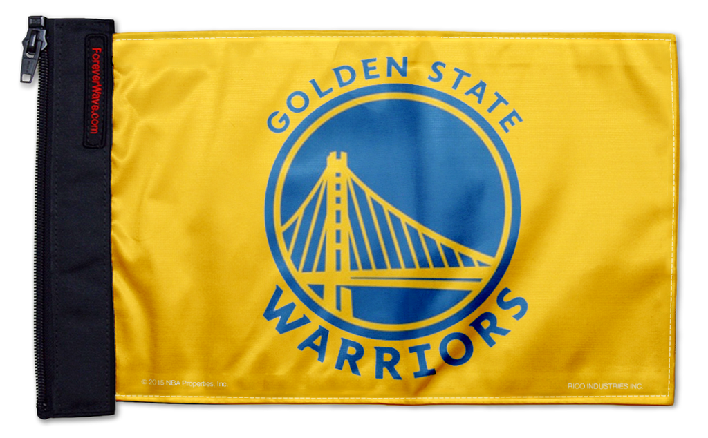 Golden State Warriors 11"x17" Forever Wave Flag for Jeep Wrangler JKU 4-Door 2007-2018