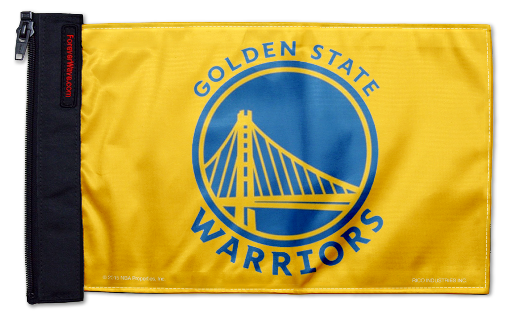 Golden State Warriors 11"x17" Forever Wave Flag for Jeep Wrangler TJ 1996-2006