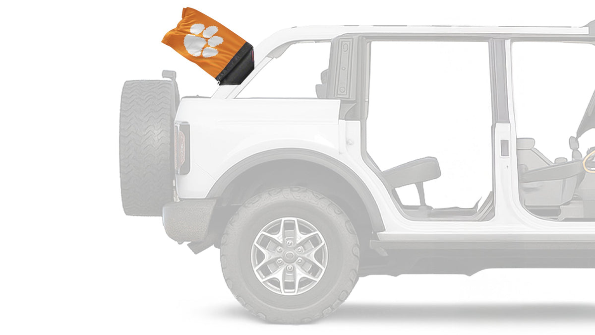 Clemson 11"x17" Forever Wave Flag for Bronco