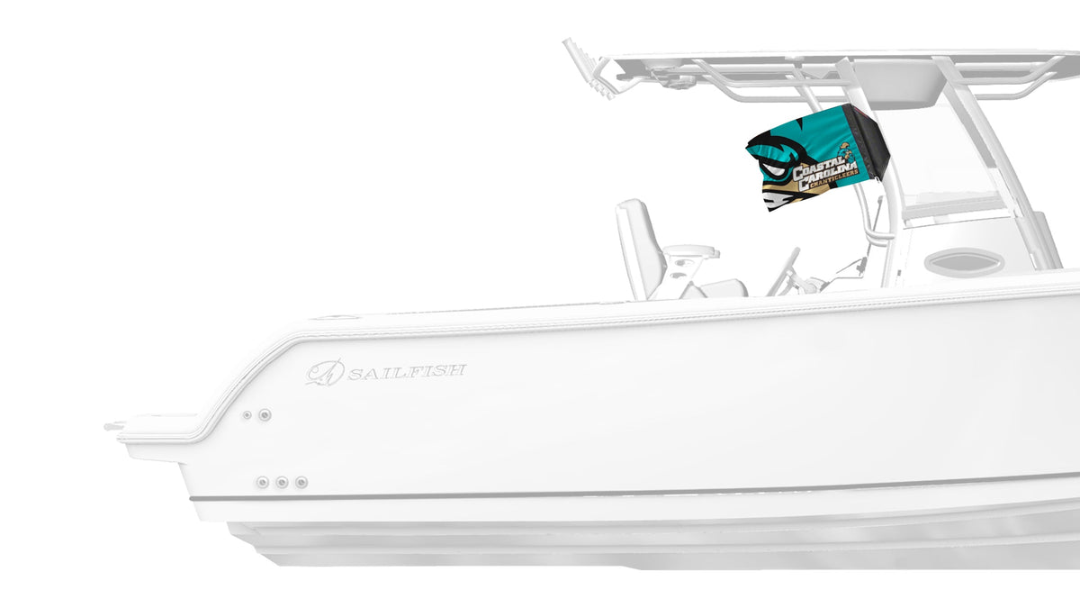 Coastal Carolina 11"x17" Forever Wave Flag for Boats